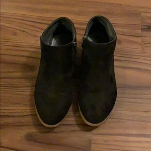 Brown Ankle Booties with Short Heel